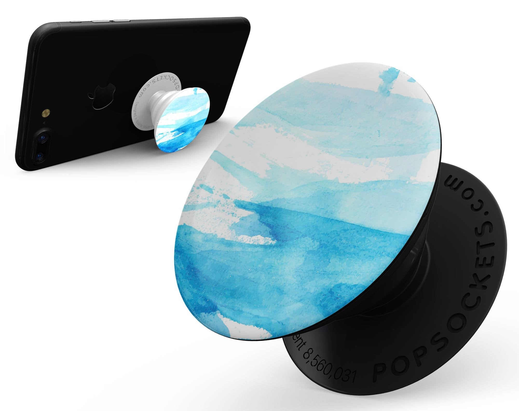 Abstract Blue Strokes - Skin Kit for PopSockets and other Smartphone