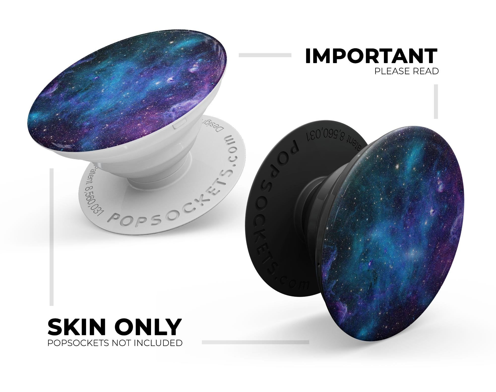 Azure Nebula - Skin Kit for PopSockets and other Smartphone Extendable