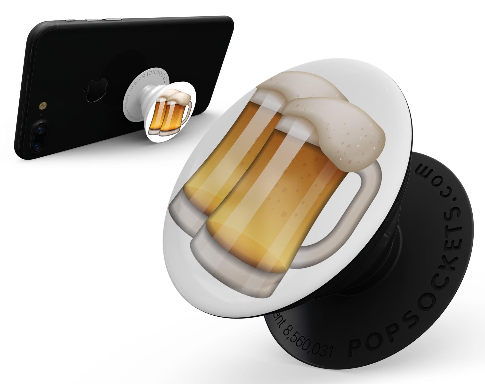 Beer Emoticon Emoji - Skin Kit for PopSockets and other Smartphone