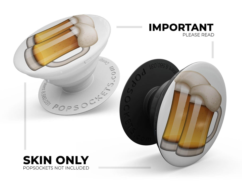 Beer Emoticon Emoji - Skin Kit for PopSockets and other Smartphone