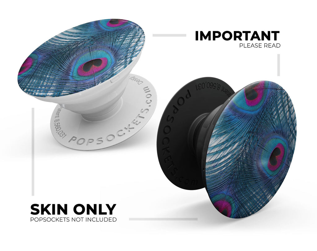 Blue Peacock - Skin Kit for PopSockets and other Smartphone Extendable