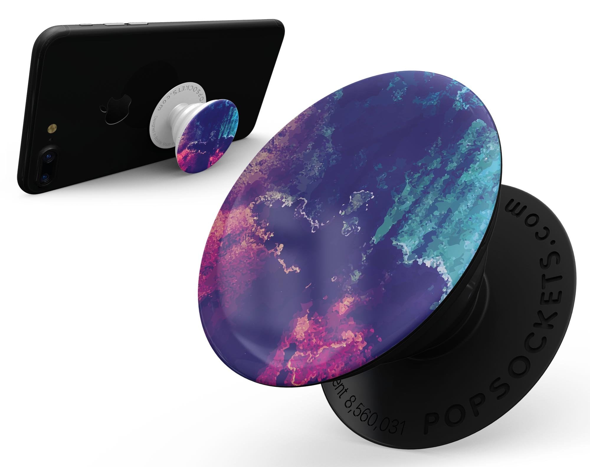 Blue & Purple Grunge - Skin Kit for PopSockets and other Smartphone