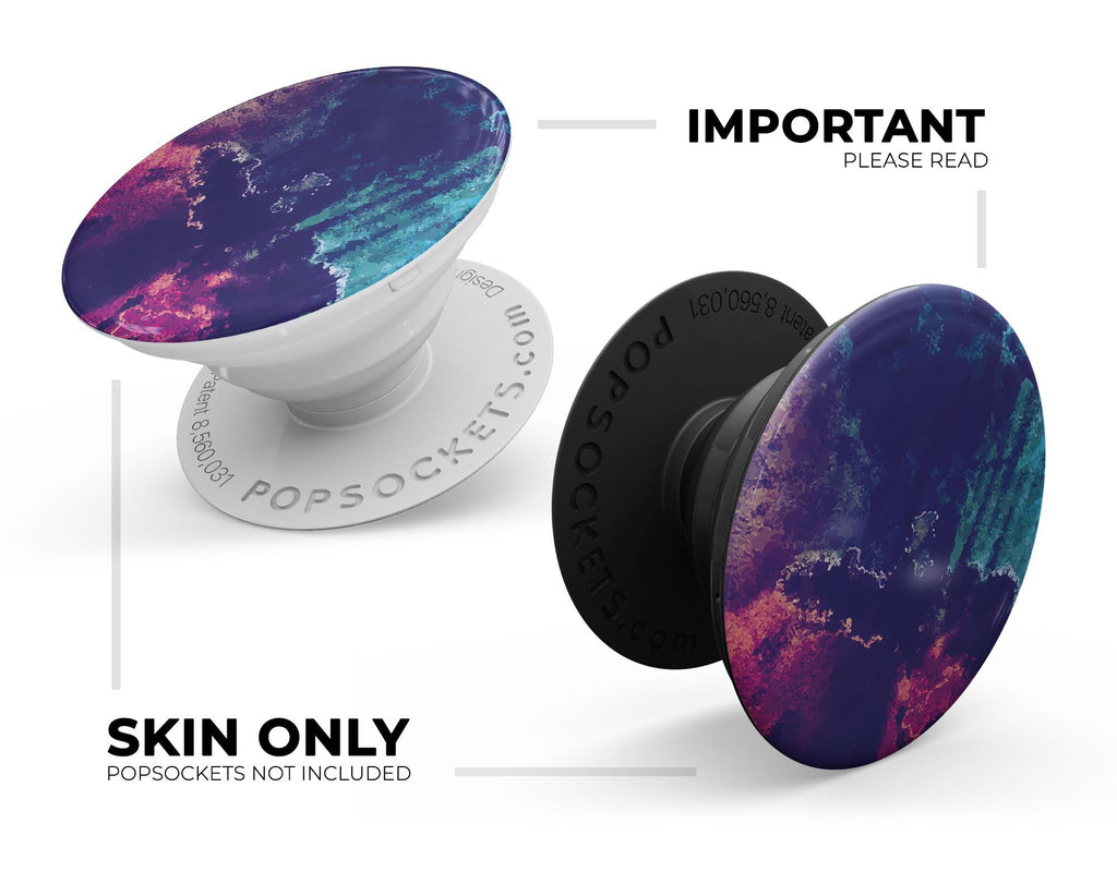 Blue & Purple Grunge - Skin Kit for PopSockets and other Smartphone