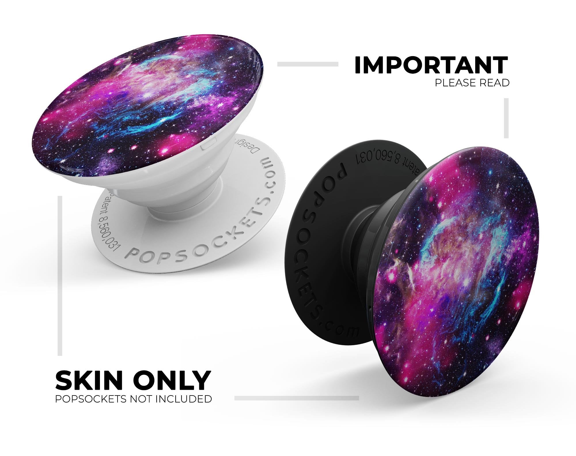 Bright Trippy Space - Skin Kit for PopSockets and other Smartphone