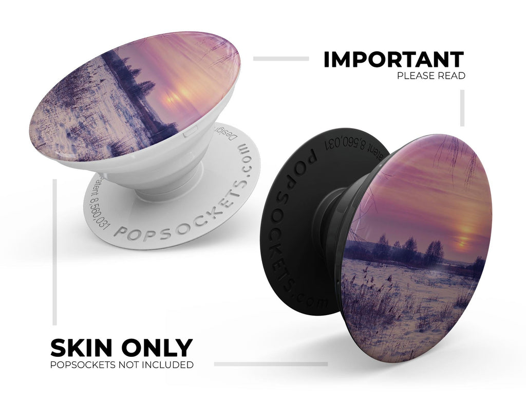 Calm Snowy Sunset - Skin Kit for PopSockets and other Smartphone