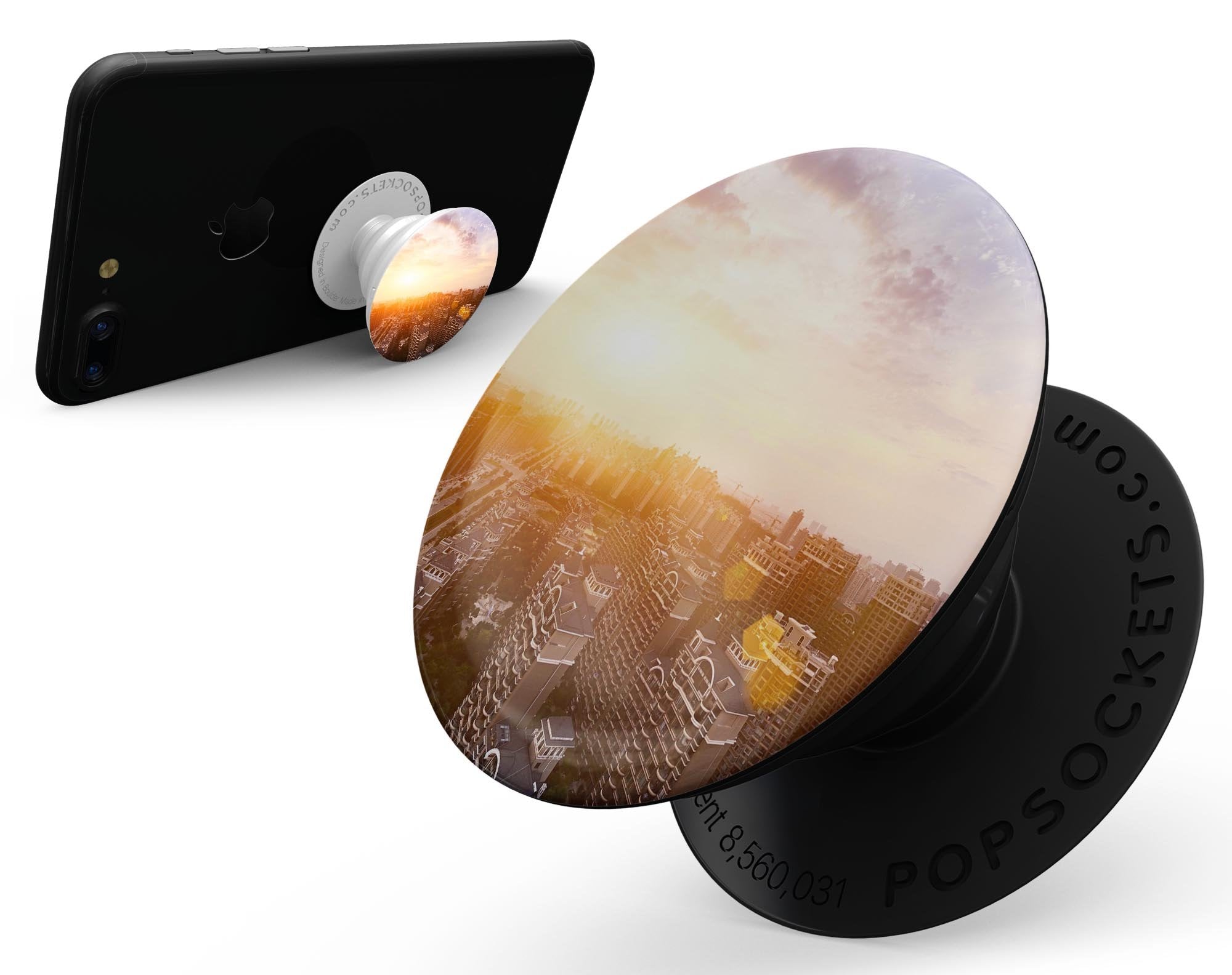 Cityscape at Sunset - Skin Kit for PopSockets and other Smartphone