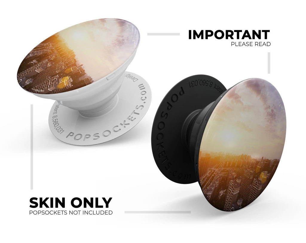 Cityscape at Sunset - Skin Kit for PopSockets and other Smartphone