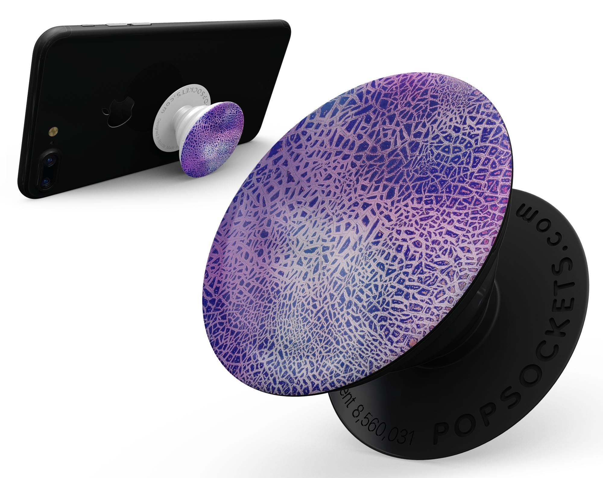 Cracked Purple Texture - Skin Kit for PopSockets and other Smartphone
