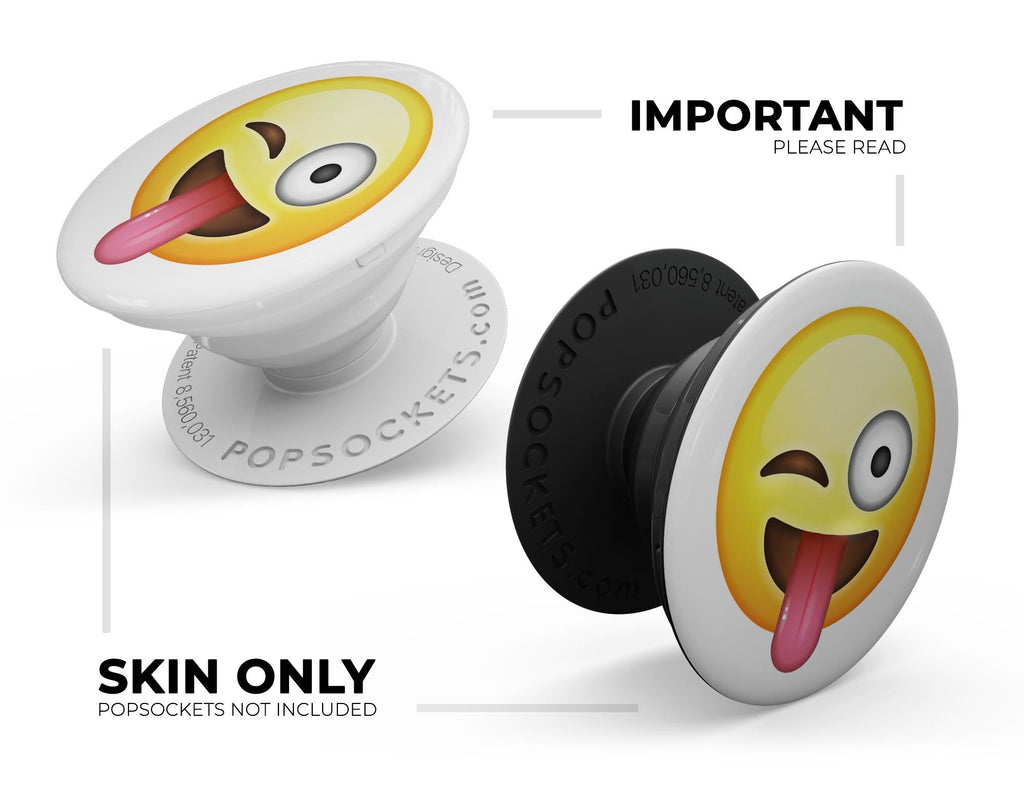 Crazy Emoticon Emoji - Skin Kit for PopSockets and other Smartphone