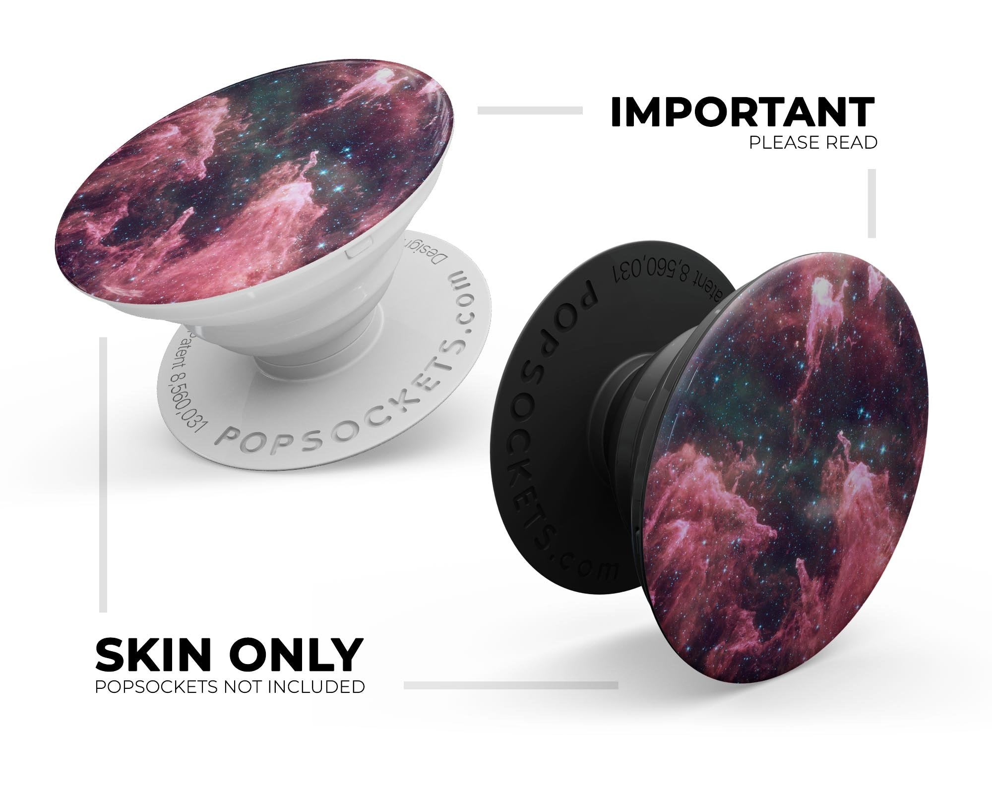 Crimson Nebula - Skin Kit for PopSockets and other Smartphone
