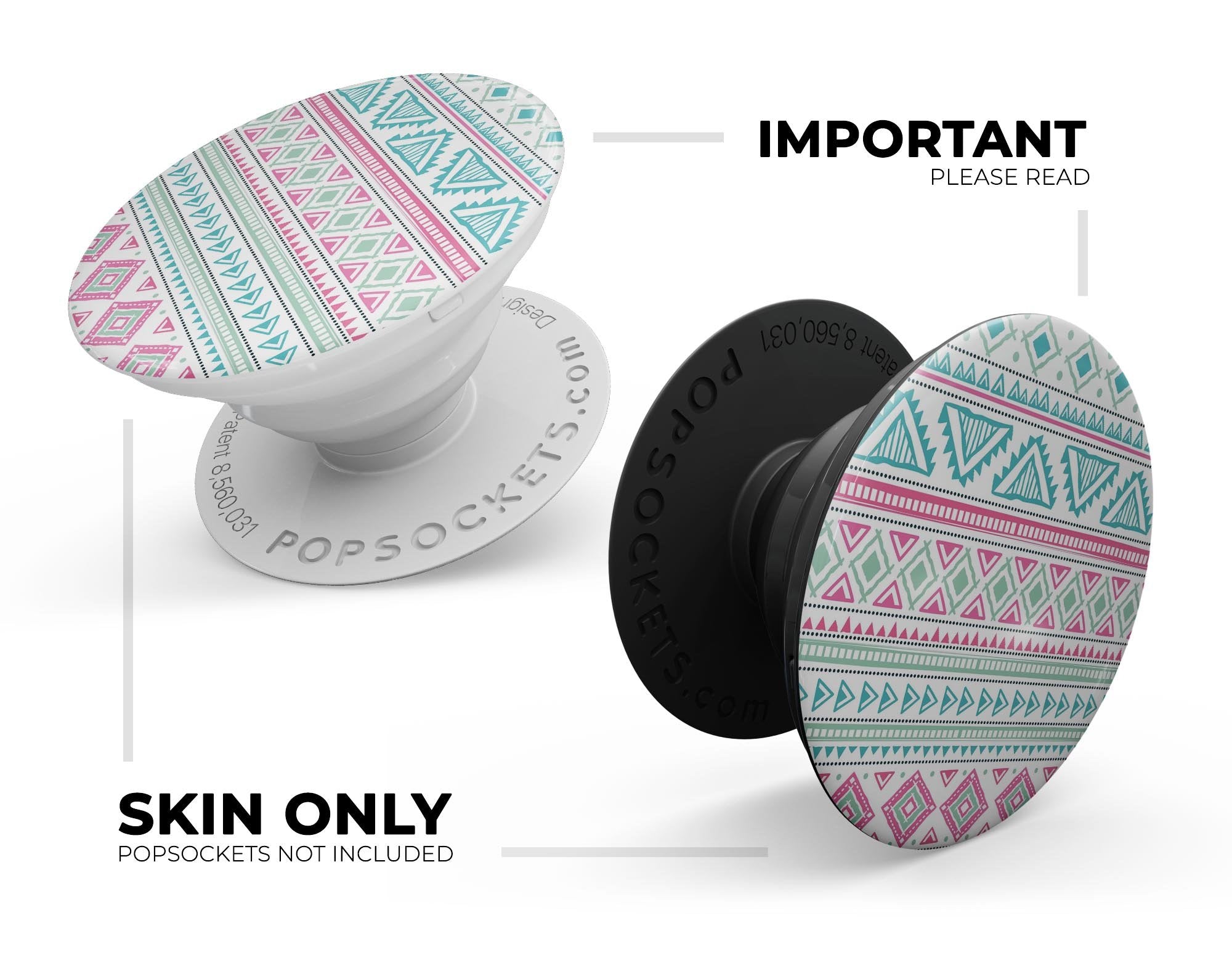 Doodle Aztec Pattern - Skin Kit for PopSockets and other Smartphone