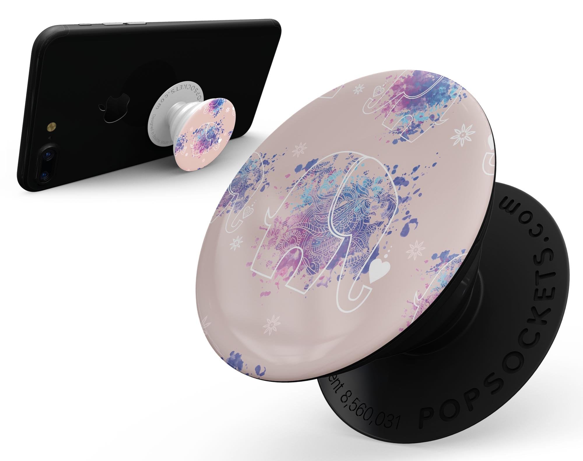 Fun Sacred Elephants - Skin Kit for PopSockets and other Smartphone
