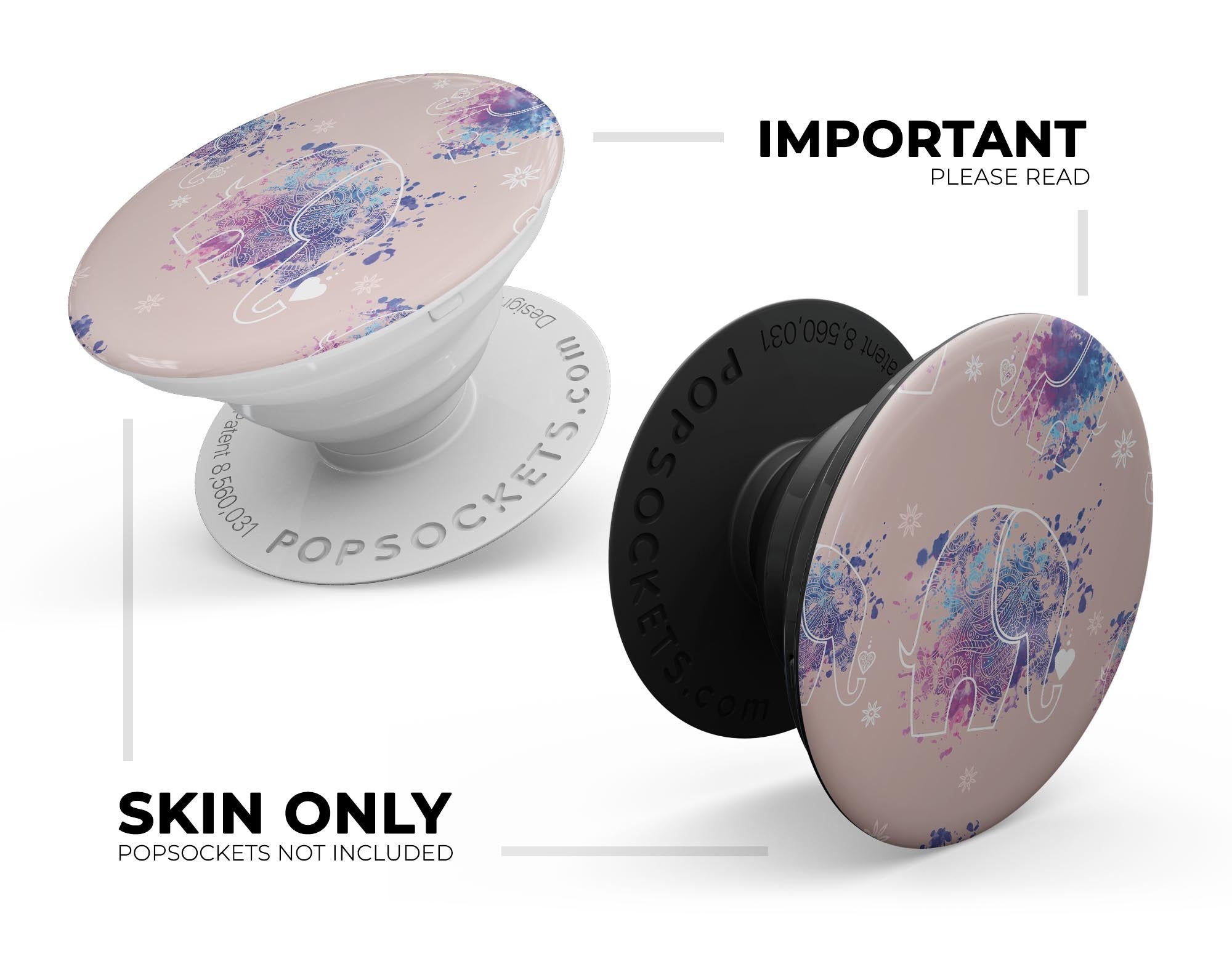 Fun Sacred Elephants - Skin Kit for PopSockets and other Smartphone