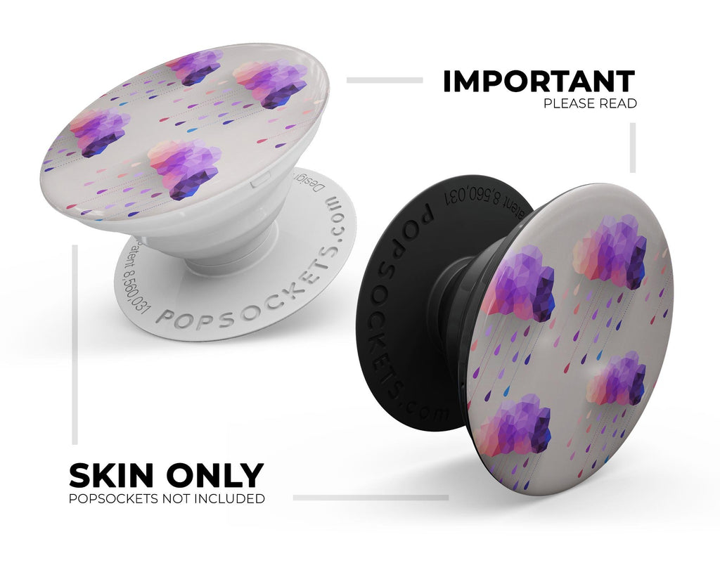 Geometric Rain Clouds - Skin Kit for PopSockets and other Smartphone