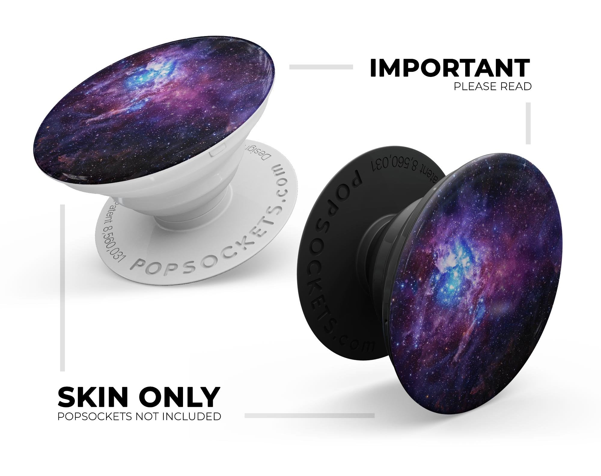 Glowing Deep Space - Skin Kit for PopSockets and other Smartphone