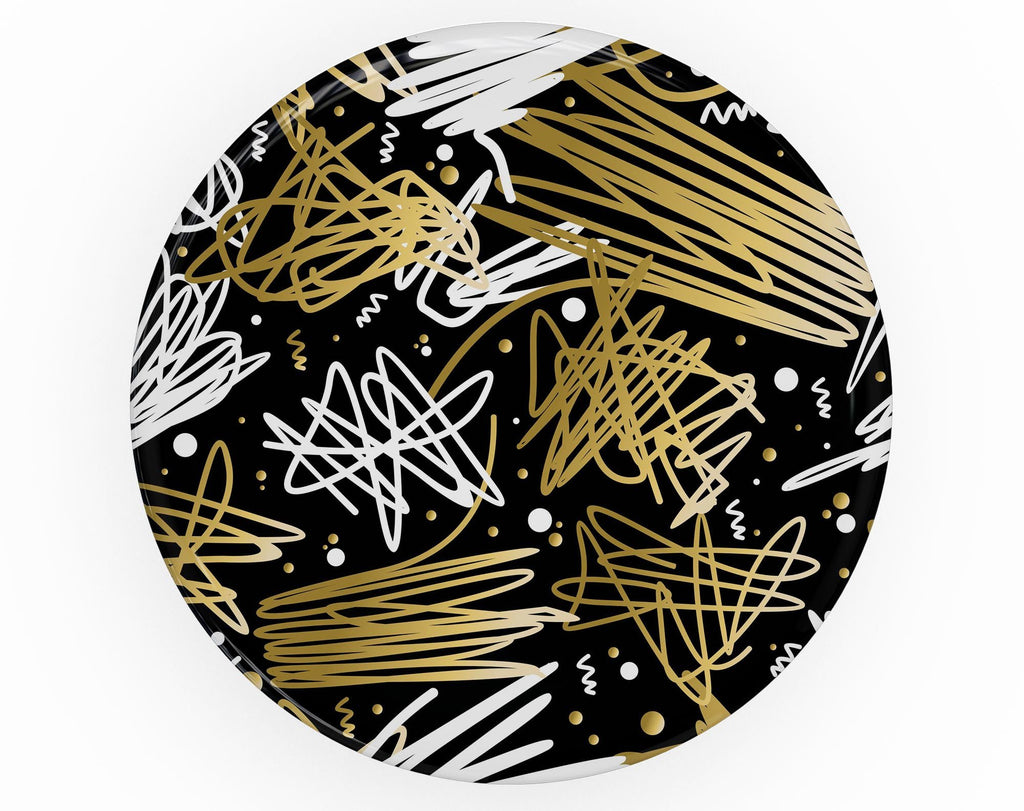 Gold and Black Squiggly - Skin Kit for PopSockets and other Smartphone
