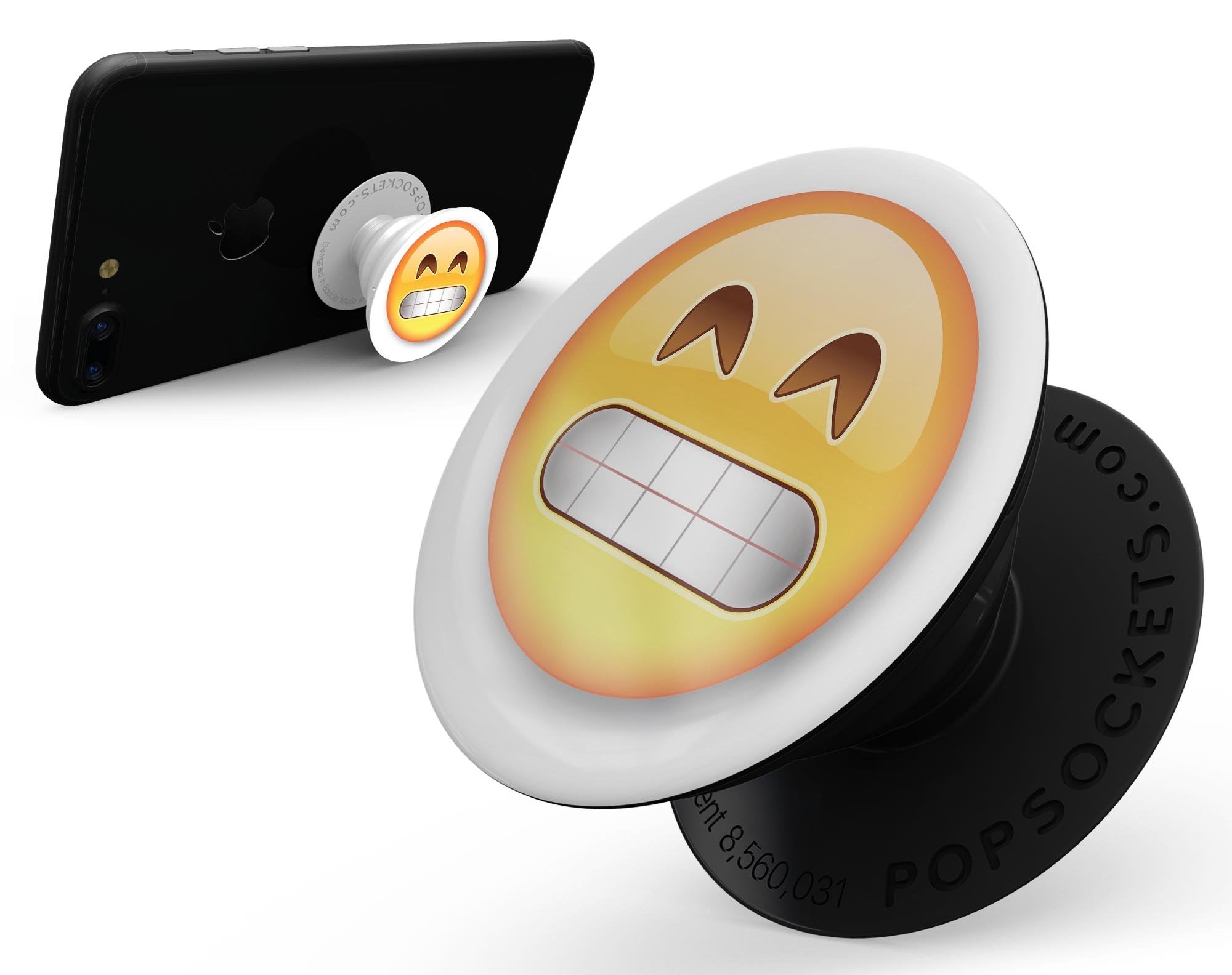 Grin Emoticon Emoji - Skin Kit for PopSockets and other Smartphone