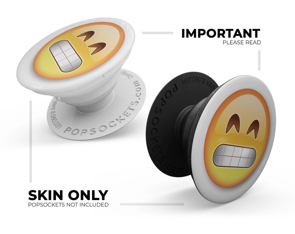 Grin Emoticon Emoji - Skin Kit for PopSockets and other Smartphone