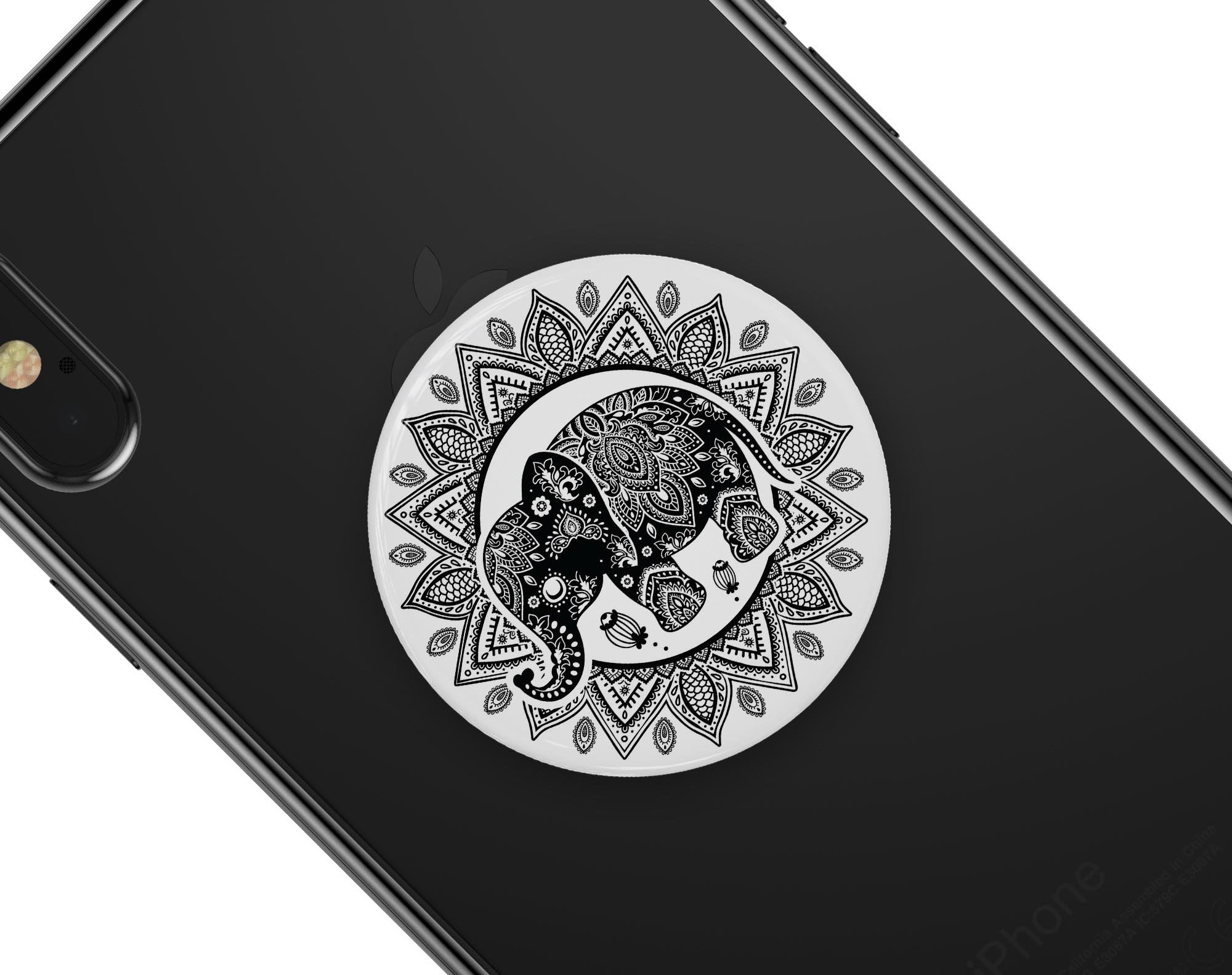 Indian Mandala Elephant - Skin Kit for PopSockets and other Smartphone