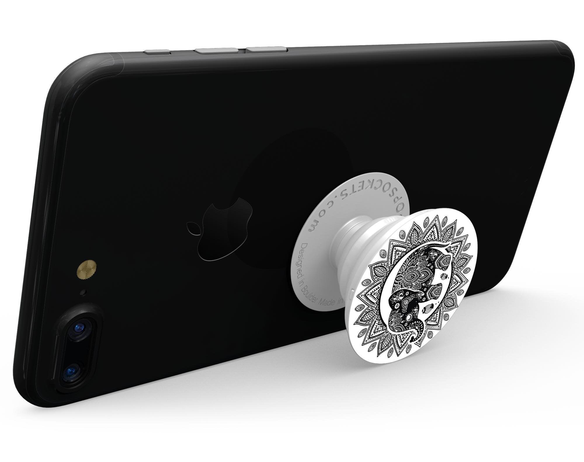 Indian Mandala Elephant - Skin Kit for PopSockets and other Smartphone