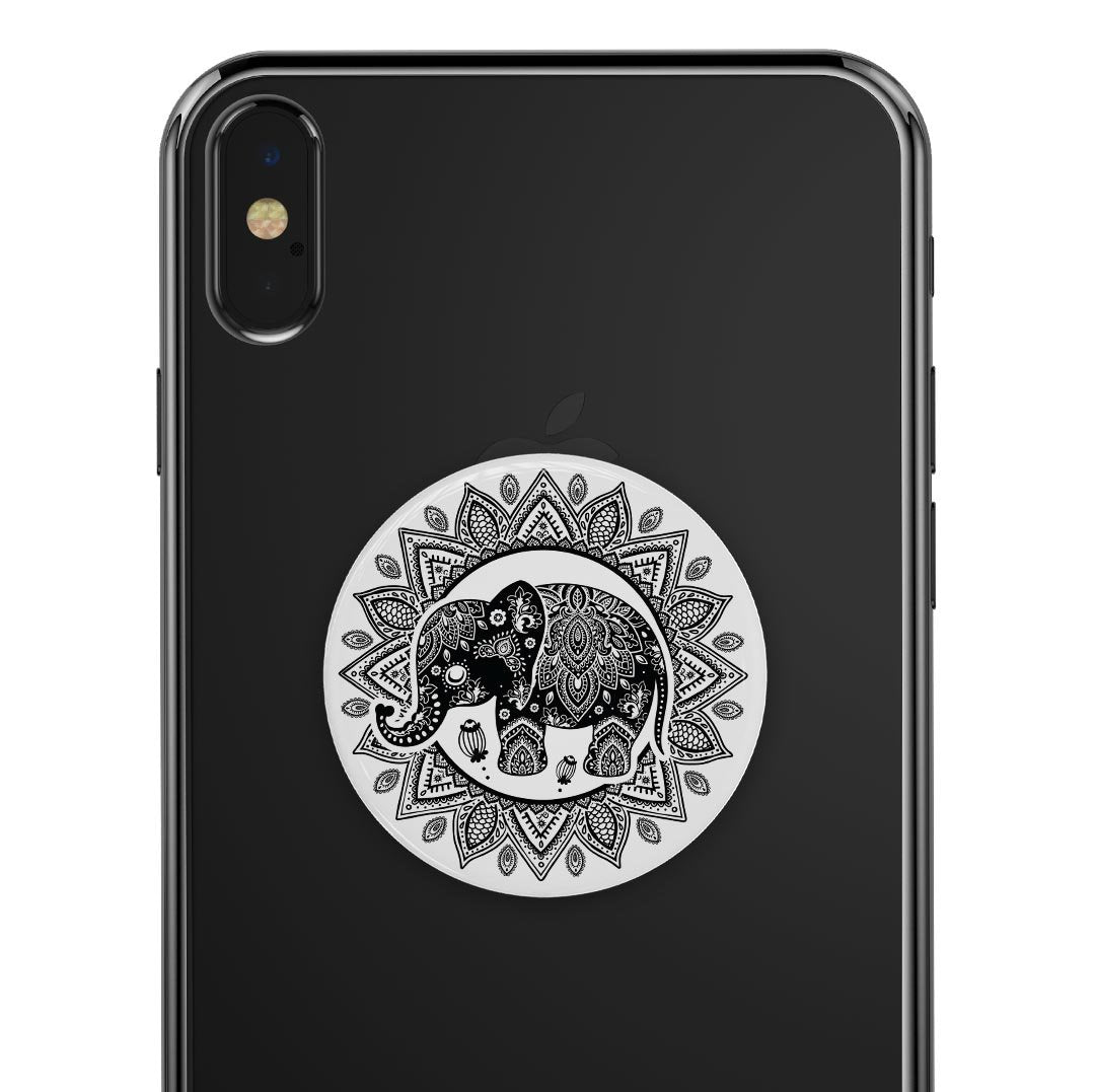 Indian Mandala Elephant - Skin Kit for PopSockets and other Smartphone