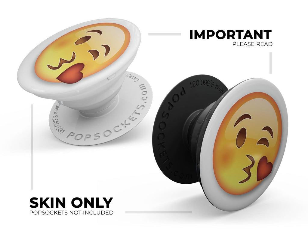 Kiss Emoticon Emoji - Skin Kit for PopSockets and other Smartphone