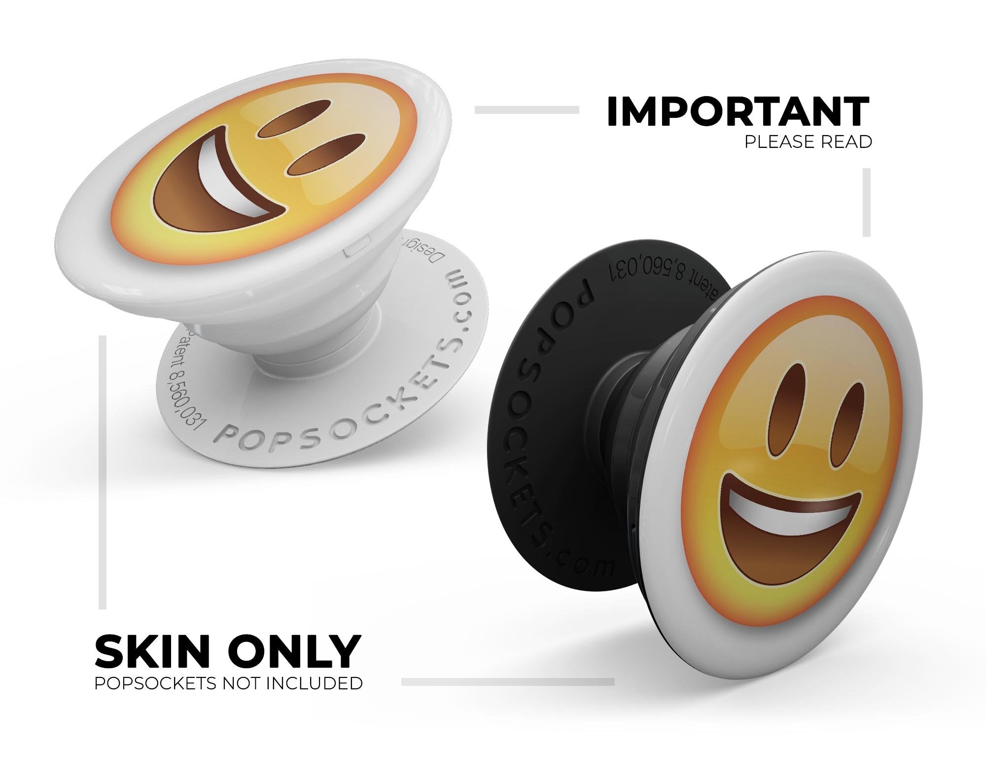 Laugh Emoticon Emoji - Skin Kit for PopSockets and other Smartphone