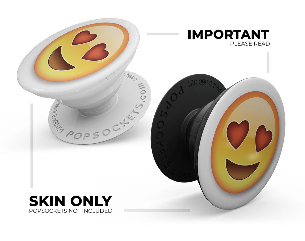 Love Emoticon Emoji - Skin Kit for PopSockets and other Smartphone