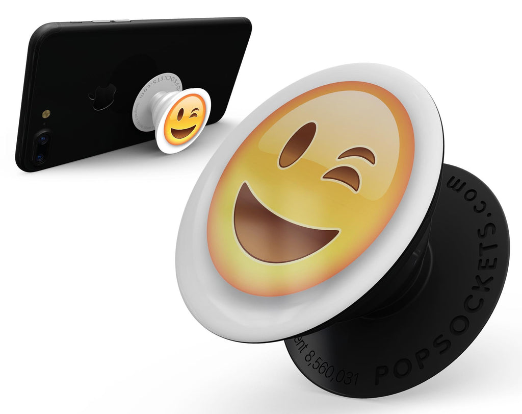 Wink Emoticon Emoji - Skin Kit for PopSockets and other Smartphone