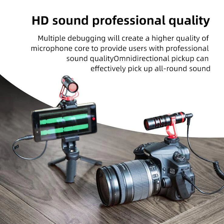 Hridz MG1 Cardioid Shotgun Lavalier Microphone For Camera Smartphone