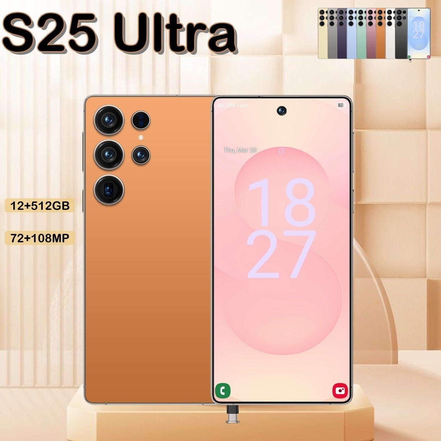 I25 Ultra 5G Smartphone, Unlocked Cell Phone, 6.8" HD Screen Unlocked
