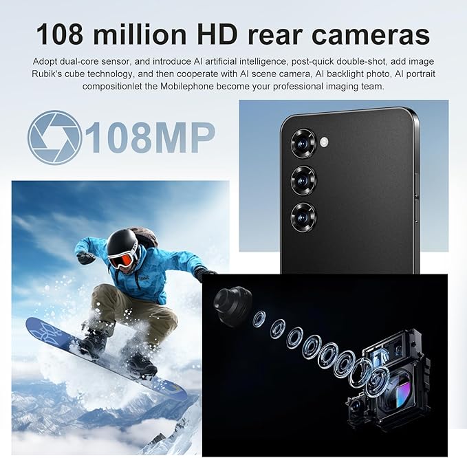 C24 Ultra 5G Unlocked Smartphone Android 14 Phone, 12GB 512GB 6800mAh